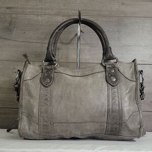 Frye Gray Leather Crossbody Handbag